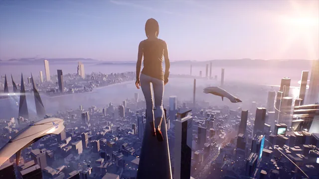 Faith looking out over the City of Glass
